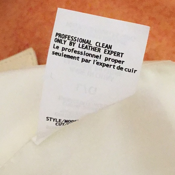 VINCE Womens Moto Vest Small Linen Blend Leather - Picture 5 of 5